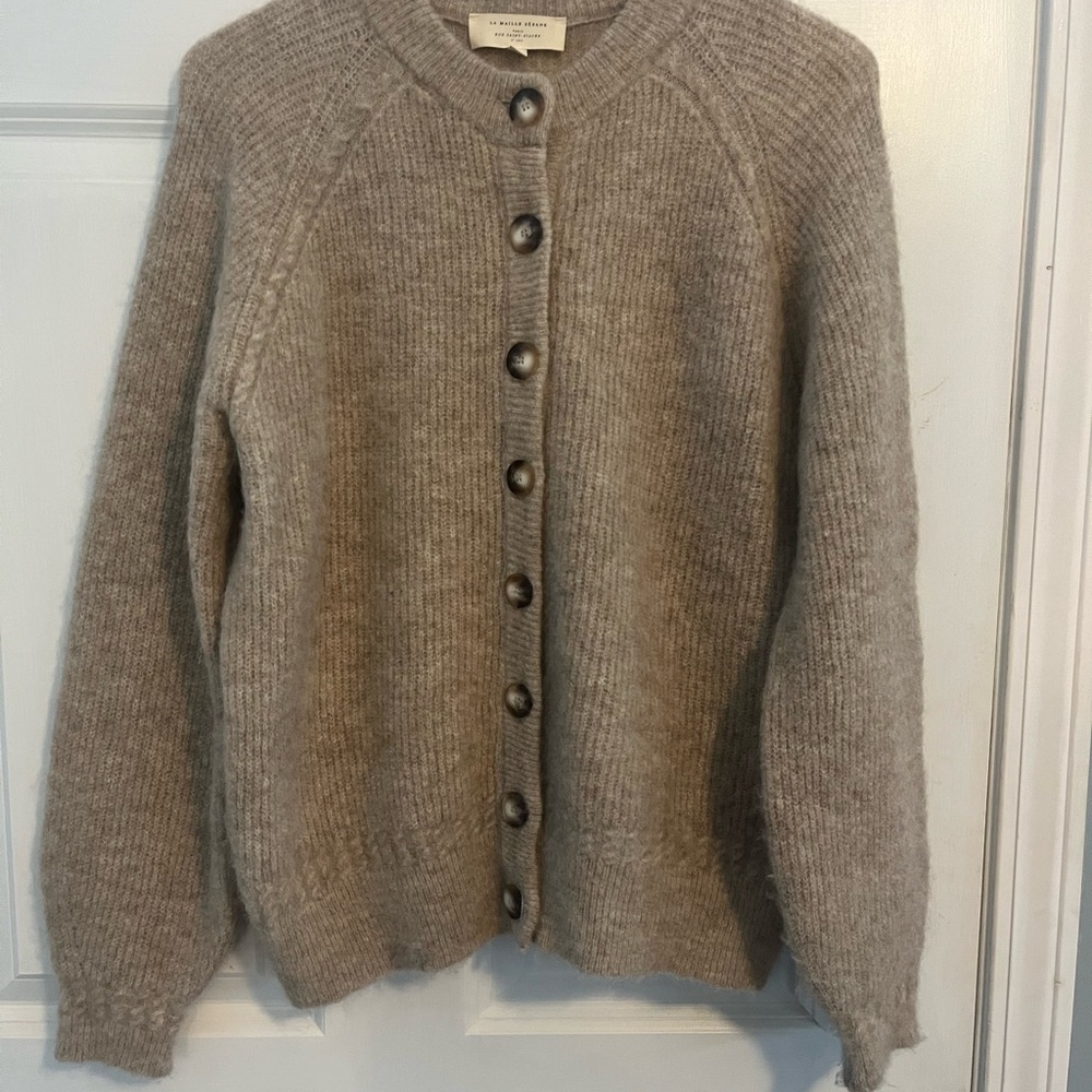 Sezane Othello Cardigan - Medium - Light Beige